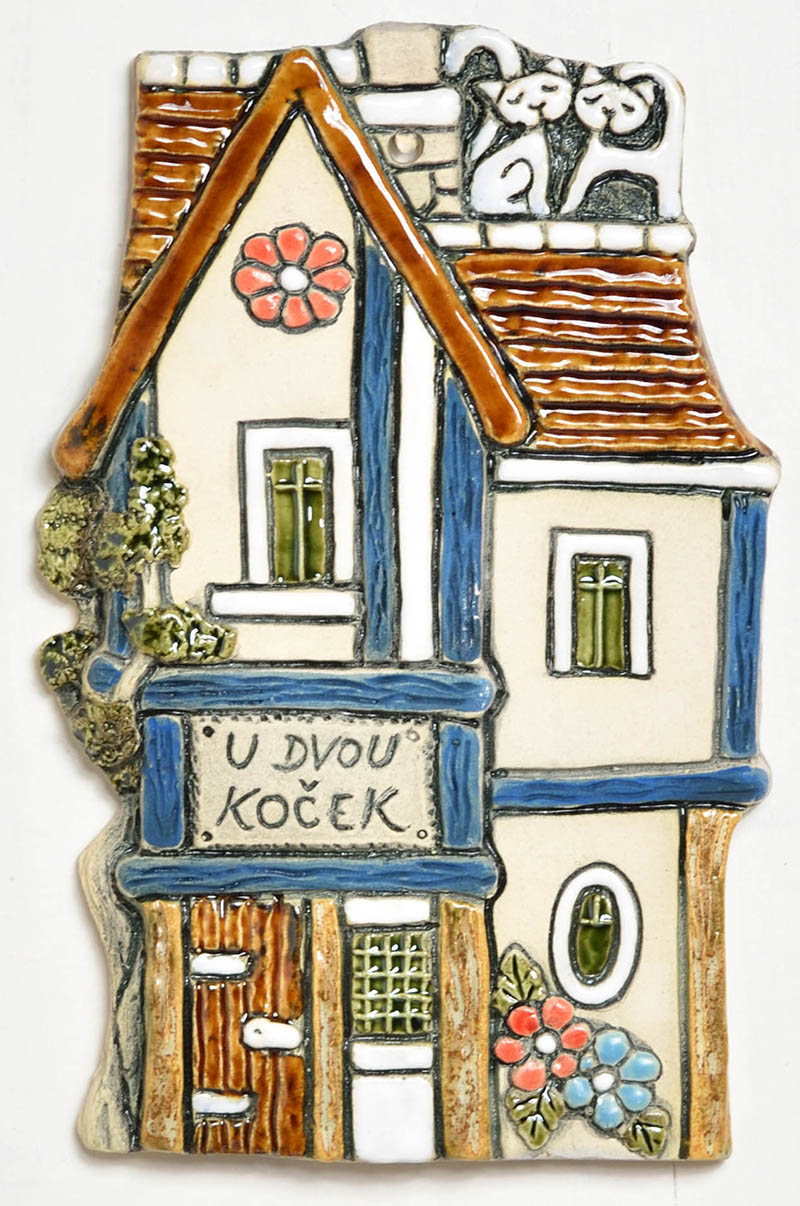 Keramický domeček " U dvou koček "
