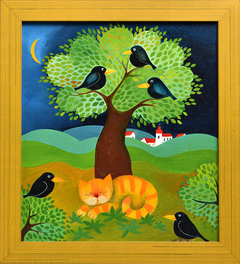 Hana Münsterová, Kocour Veverka - olej na sololitu