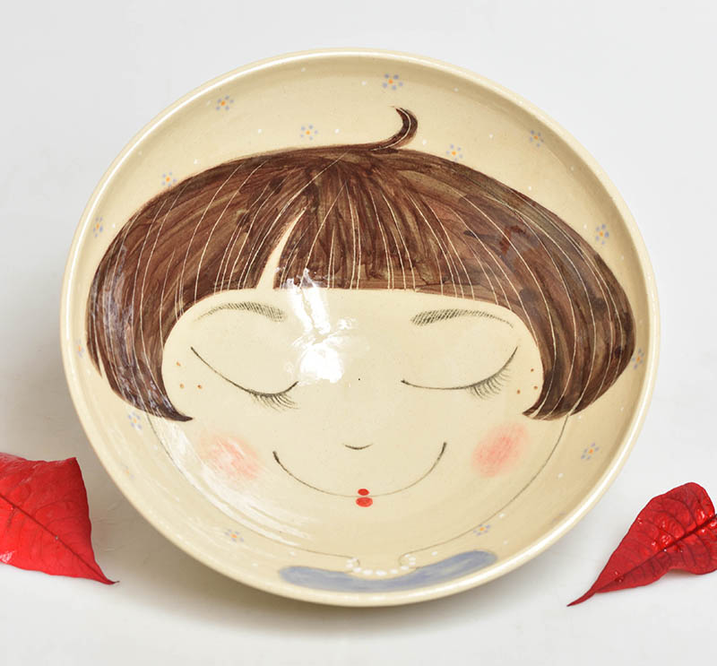 Keramická miska dívka - 0,4l