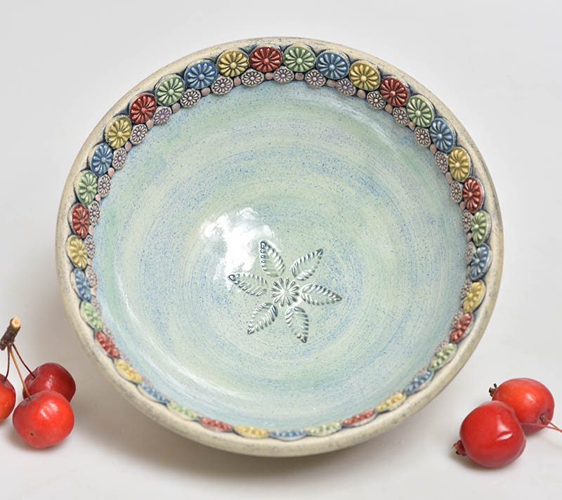 Keramická miska kytičky - 0,5l