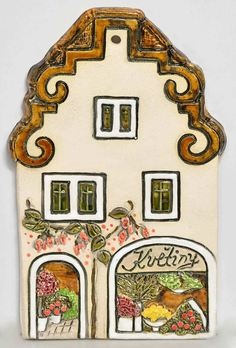 Keramický domeček " Květiny "