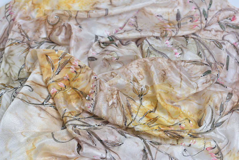 Hedvábná šála 45 x 180 cm - béžový