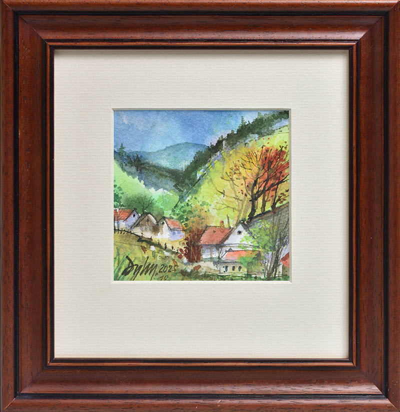 Miroslav Dyl, Pod horou - akvarel