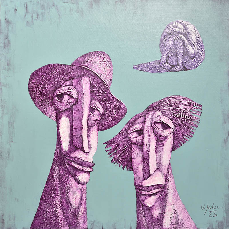 Vít John, Čekání na Godota - akryl na plátně