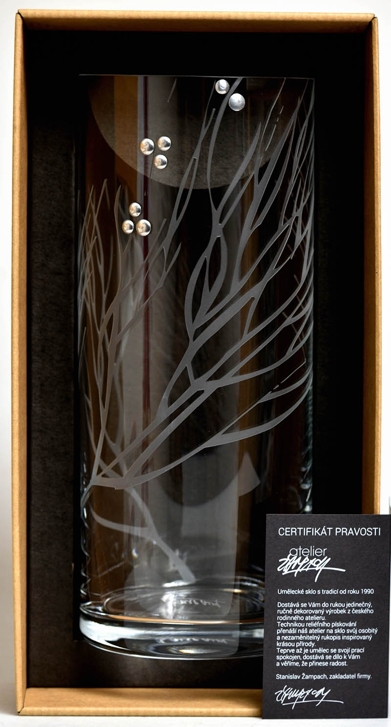 Skleněná váza " Rdest " 255/95 mm