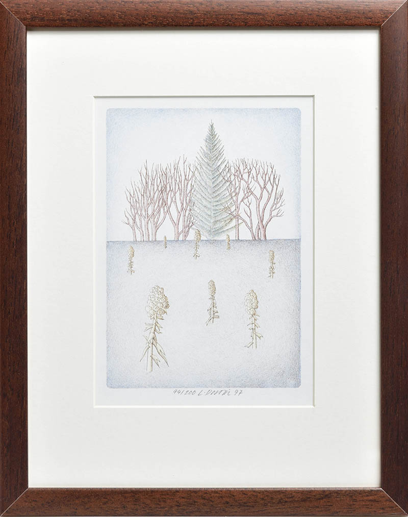 Luděk Dostál, Krajina s devětsilem - litografie