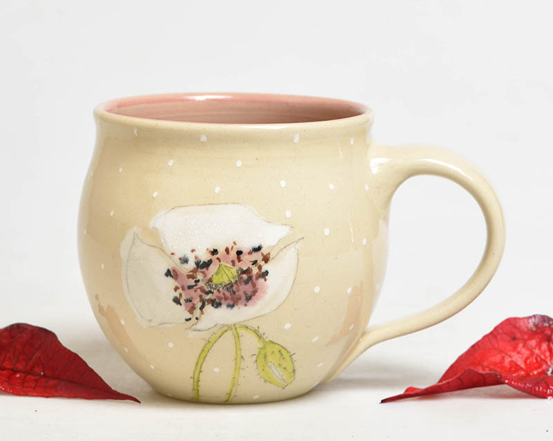 Keramický hrnek vlčí máky - 4dcl