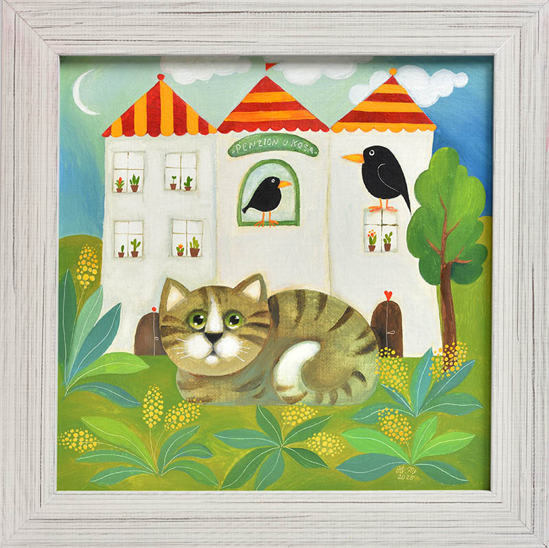 Hana Münsterová, Penzion U Kosa - olej na sololitu