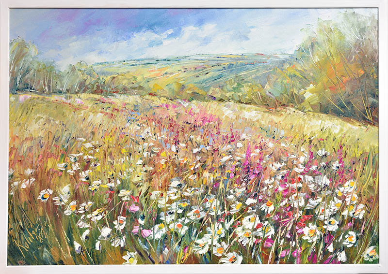 Pavel Kabeláč, Barvy léta - luční kvítí - olej na plátně
