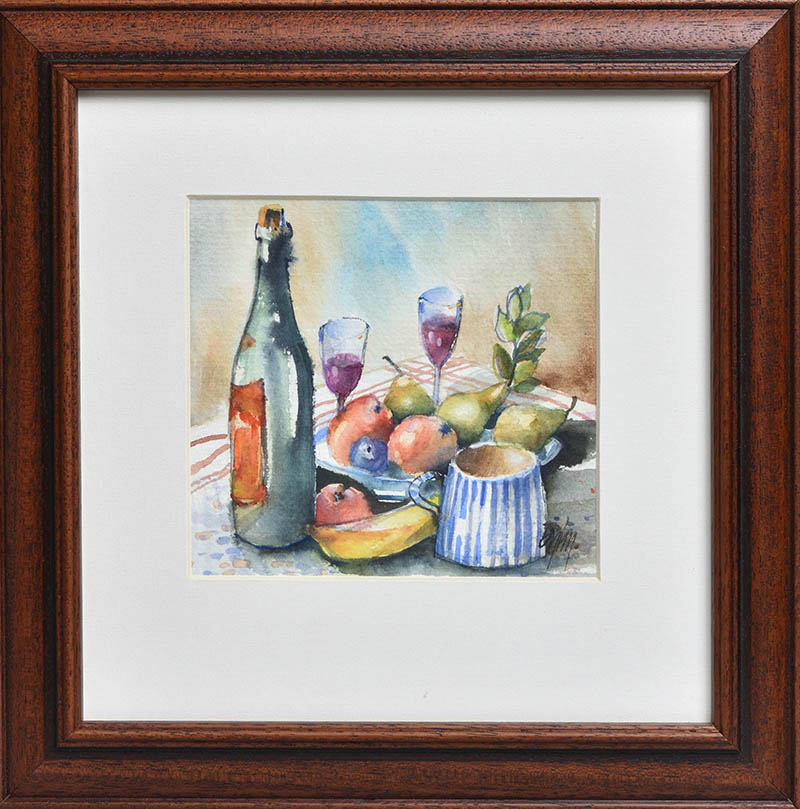 Miroslav Dyl, Zátiší s banánem - akvarel