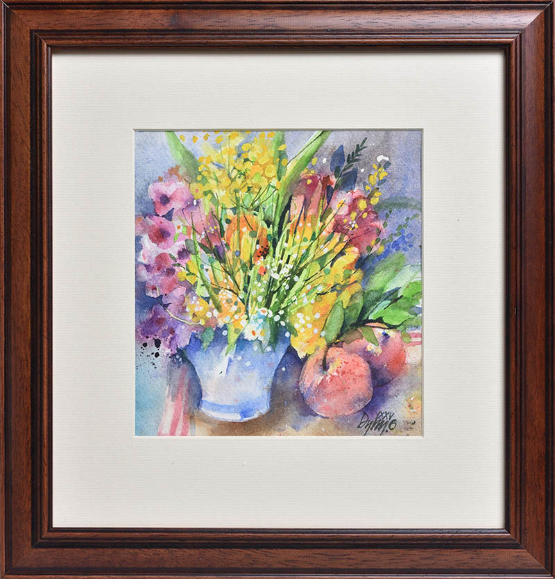 Miroslav Dyl, Květiny ve váze - akvarel