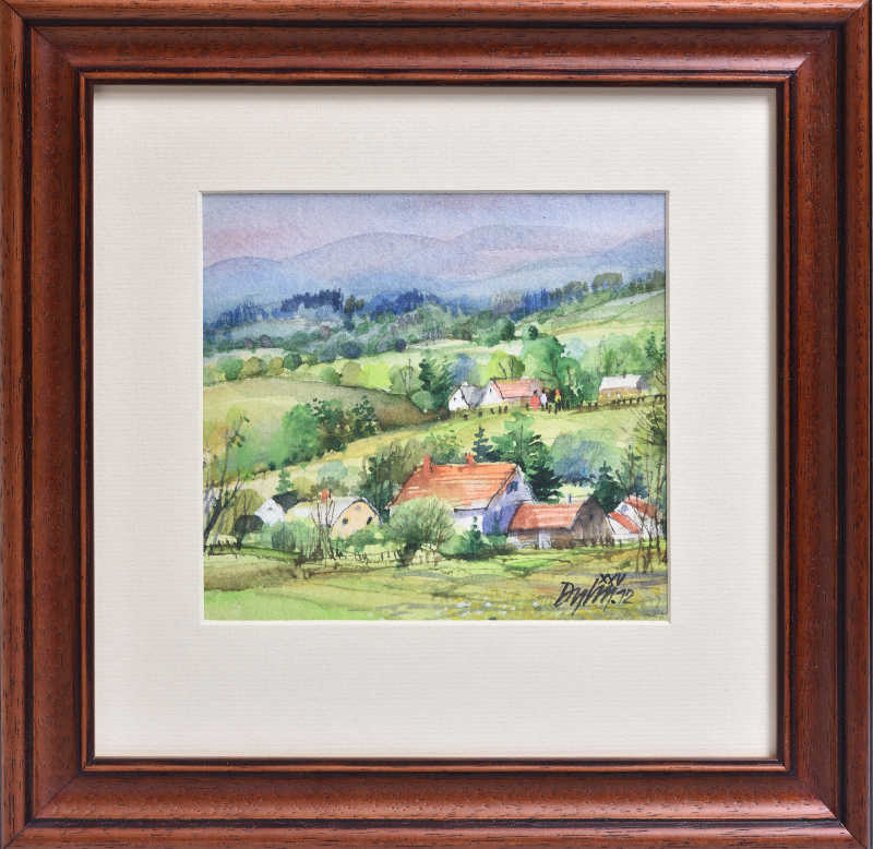 Miroslav Dyl, U Rýmařova - akvarel