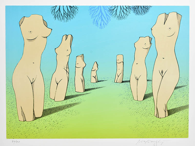 Josef Velčovský, Jarní alej - litografie