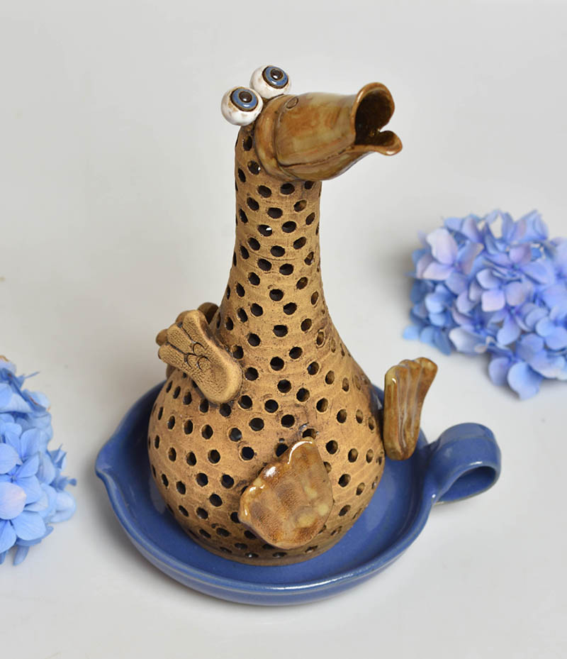 Keramická kačenka na svíčku 