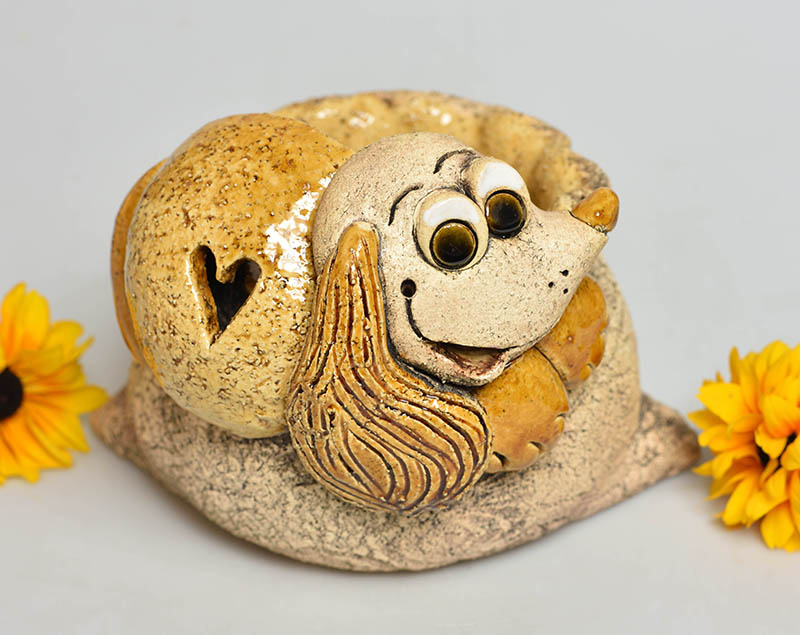 Keramický obal na květináček malý - pejsek