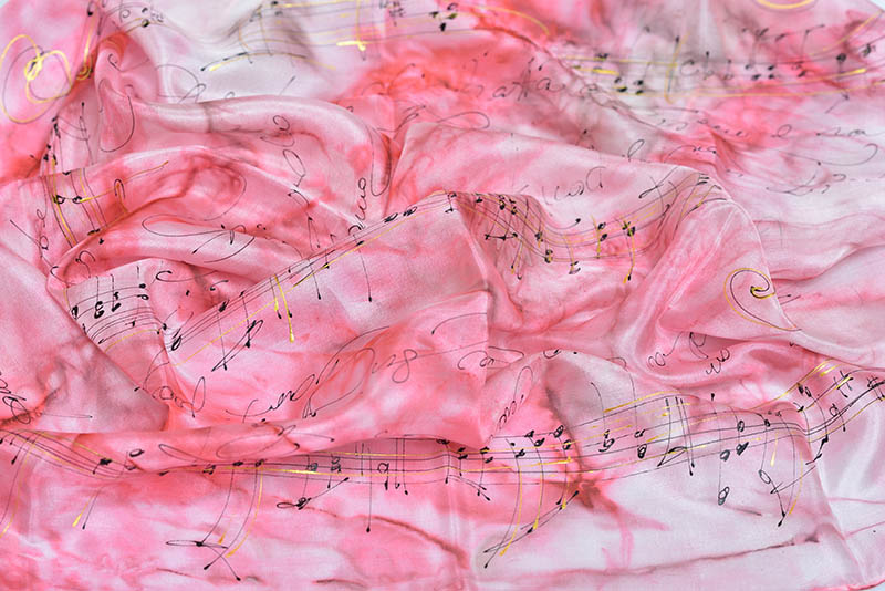Hedvábná šála 35 x 130 cm - růžová