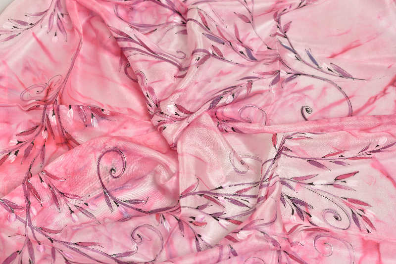 Hedvábná šála 35 x 130 cm - růžová