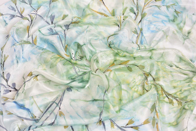 Hedvábná šála 35 x 130 cm - sv.zelená