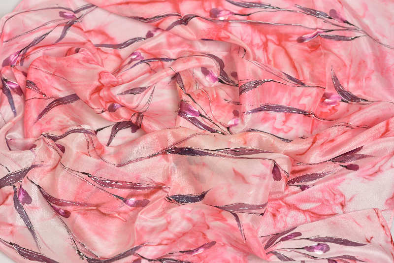 Hedvábná šála 35 x 130 cm - růžová