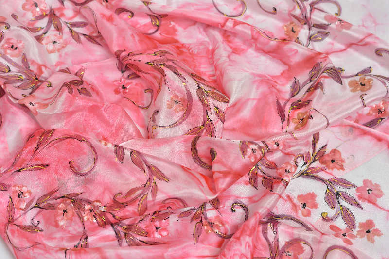 Hedvábná šála 35 x 130 cm - růžová