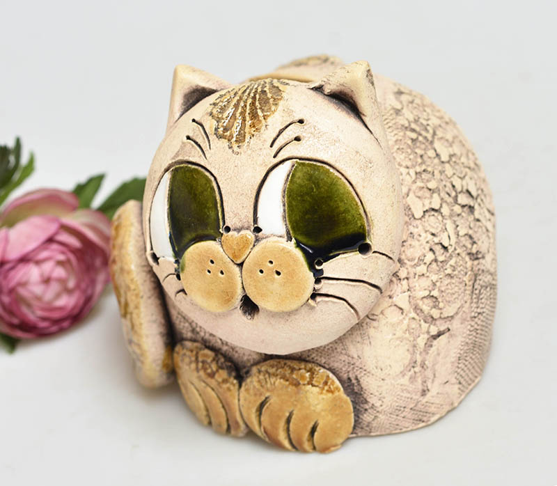 Keramická pokladnička na otevření -  kočka