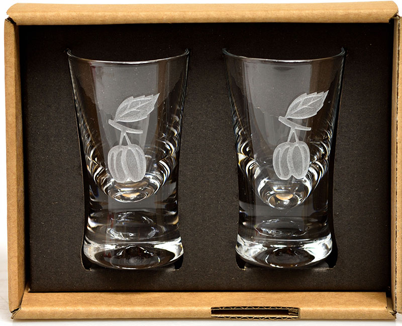 Slivovice set - štamprle trnkové 2x - 25ml