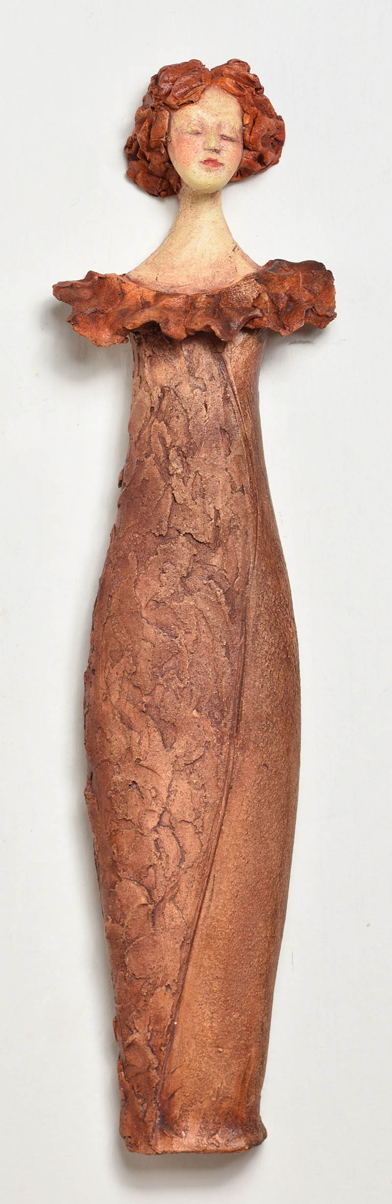 Keramický dívka na zeď 