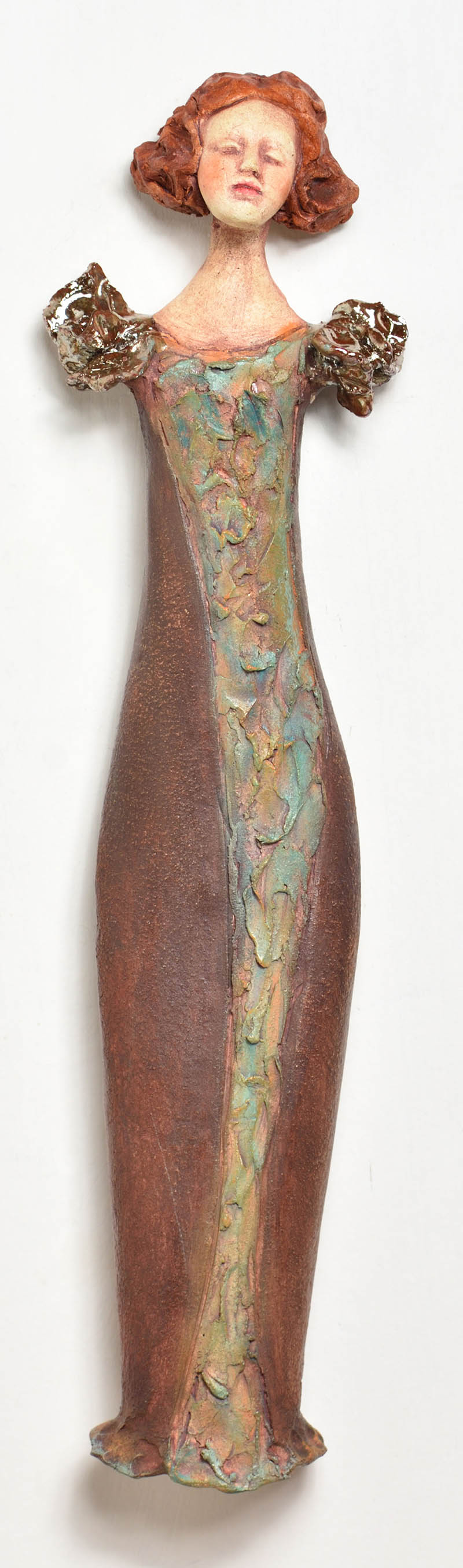 Keramická dáma na zeď 