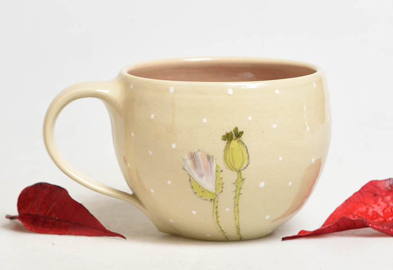 Keramický hrnek vlčí máky - 3dcl