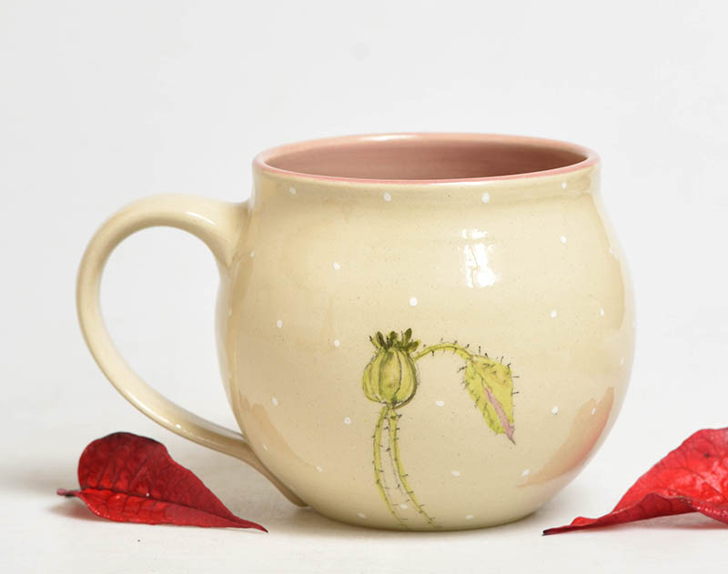 Keramický hrnek vlčí máky - 4,5dcl