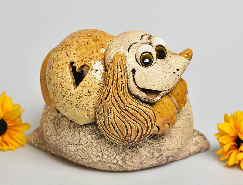 Keramický obal na květináček malý - pejsek