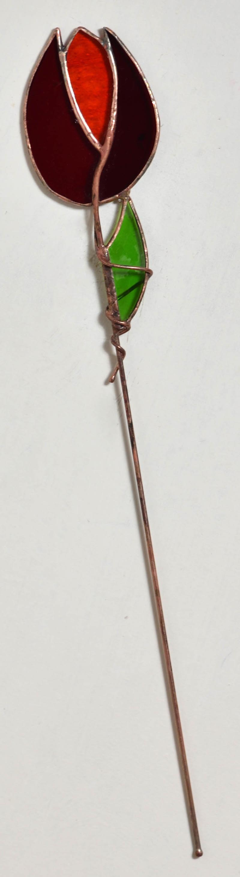 Vitrážový tulipán zápich