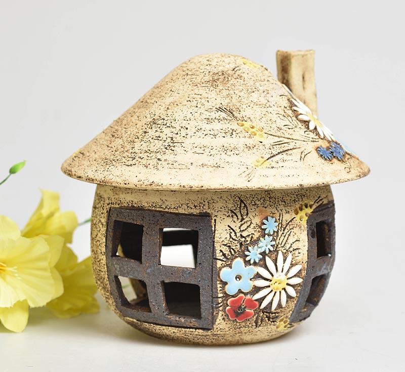 Keramický domeček lampa