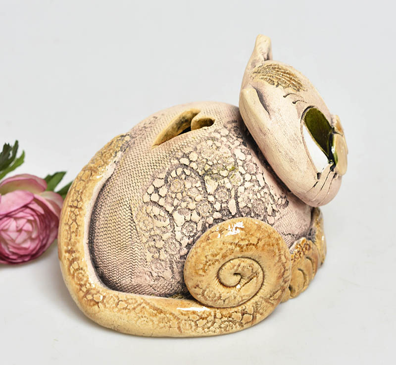 Keramická pokladnička na otevření -  kočka