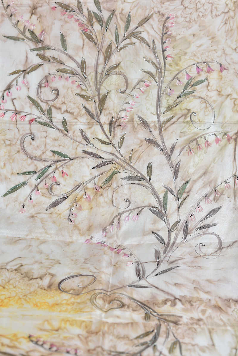 Hedvábná šála 45 x 180 cm - béžový