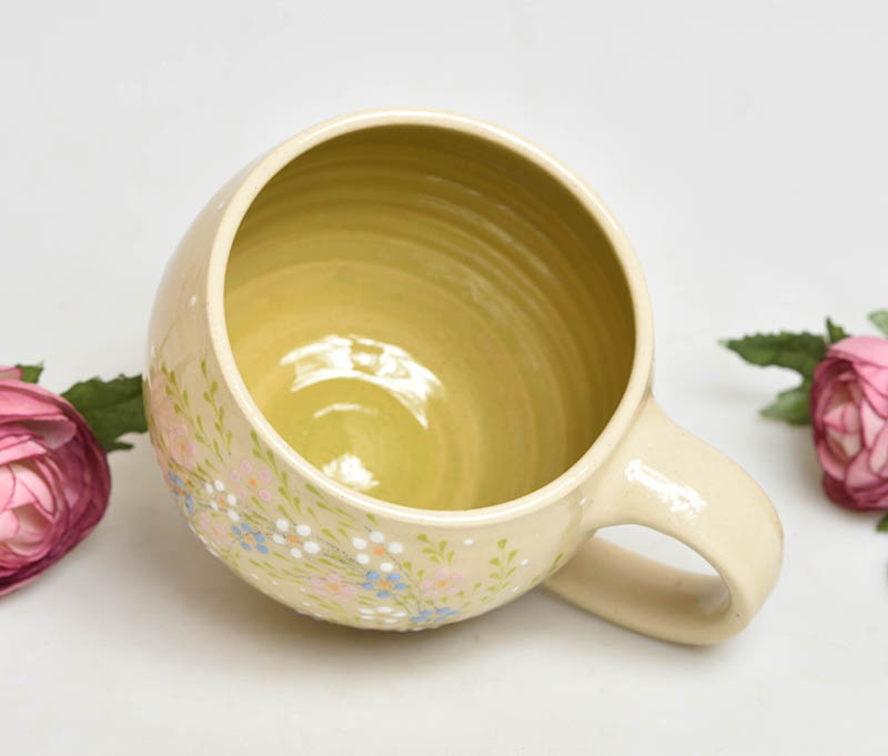 Keramický hrnek květinový věneček - 3dcl