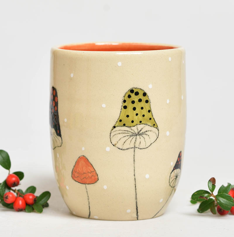Keramický hrnek houby - 3dcl