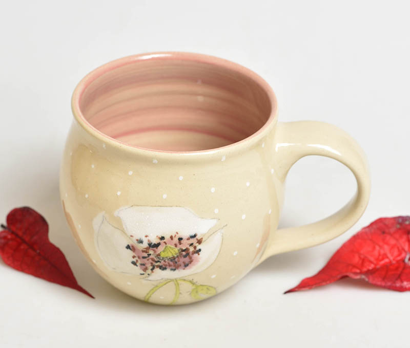 Keramický hrnek vlčí máky - 4dcl