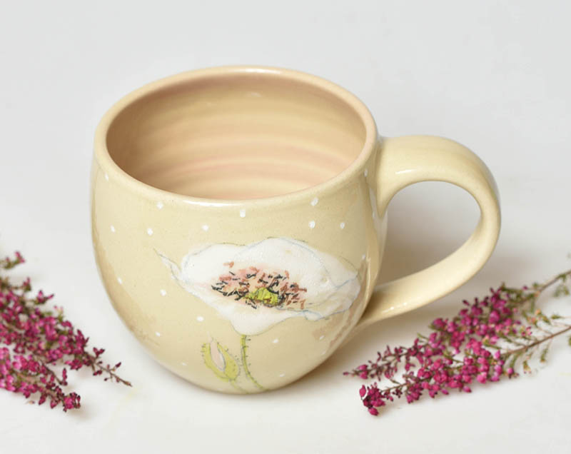 Keramický hrnek vlčí máky - 3dcl