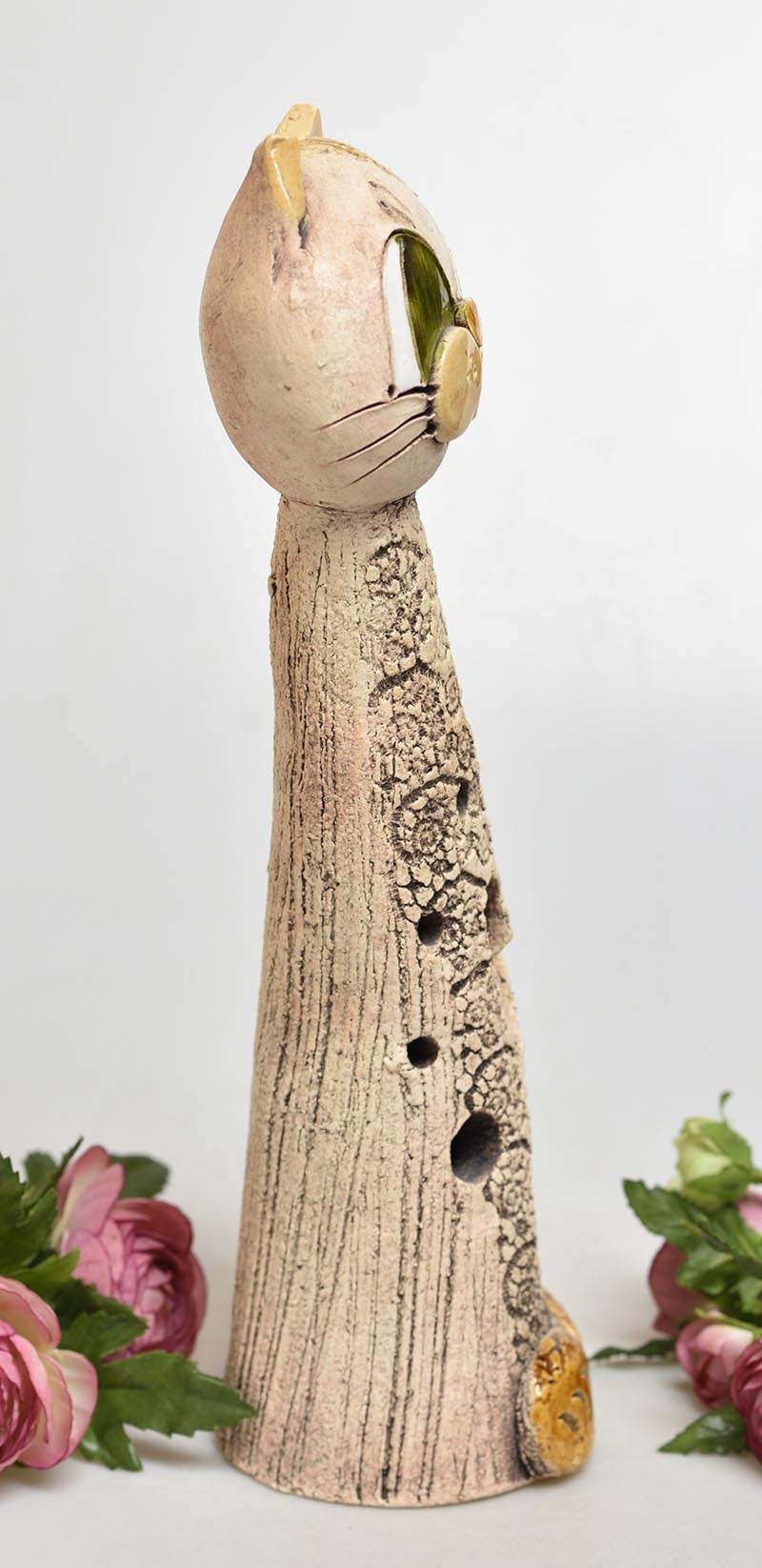 Keramická vysoká figurka kočky