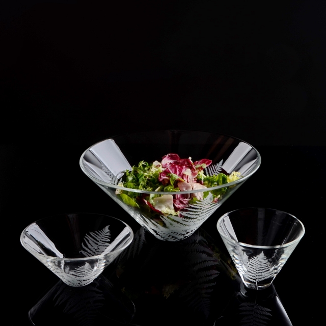 Mísa z křišťálového skla " Kapradí " - 260 mm