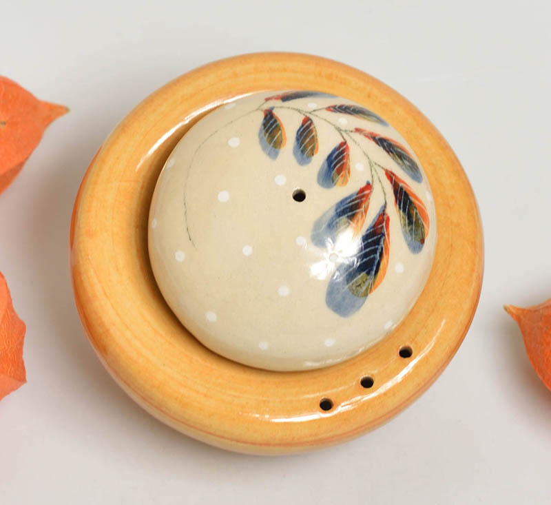 Keramická solnička a pepřenka podzim