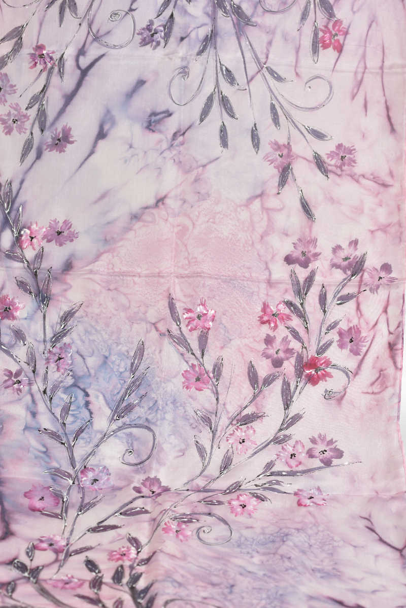 Hedvábná šála 45 x 180 cm - fialový