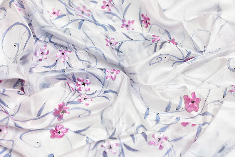 Hedvábná šála 35 x 130 cm - sv.fialová