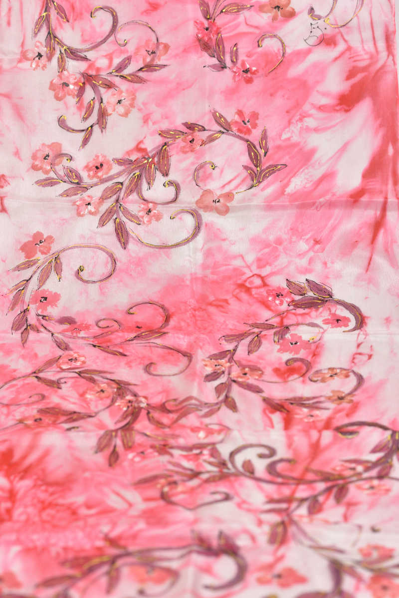 Hedvábná šála 35 x 130 cm - růžová