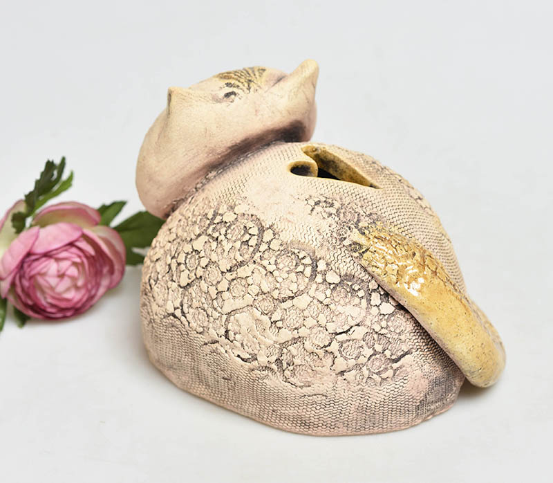 Keramická pokladnička na otevření -  kočka