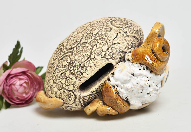 Keramická pokladnička na otevření -  beránek