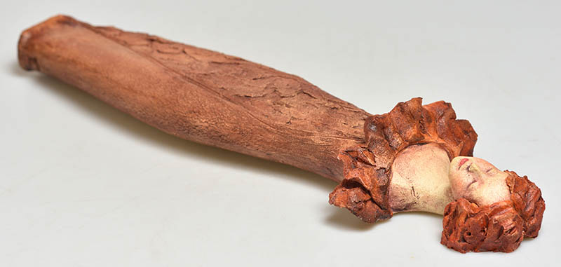 Keramický dívka na zeď 