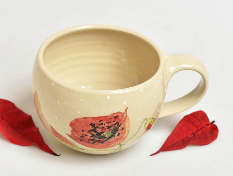 Keramický hrnek vlčí máky - 3dcl