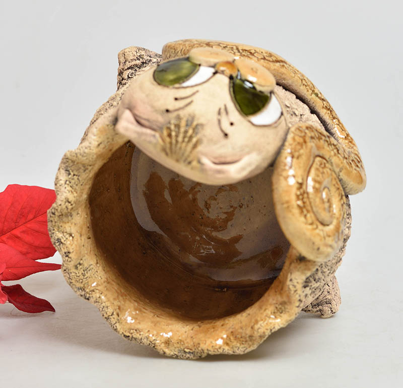 Keramický obal na květináček malý - kočička